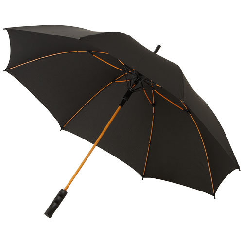 Parapluie tempête 23 pouces publicitaire - SPARK Orange et Noir
